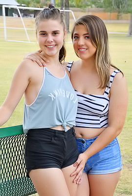 Desiree & Skylar First Lesbian Experience