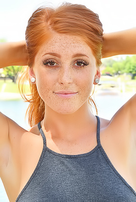 FTV Jayme Redhead Cutie Flashes Outdoors